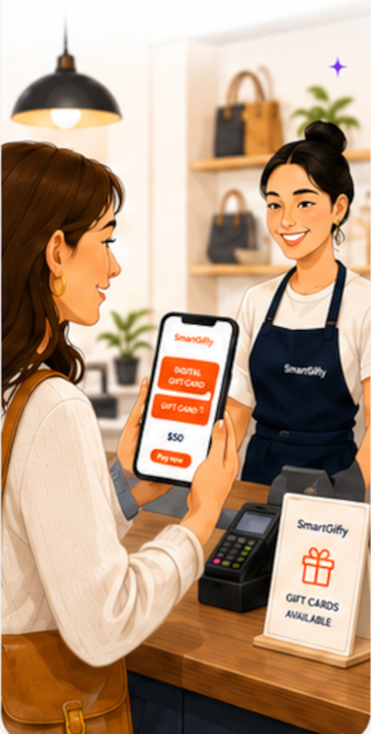 Customer buys a gift card